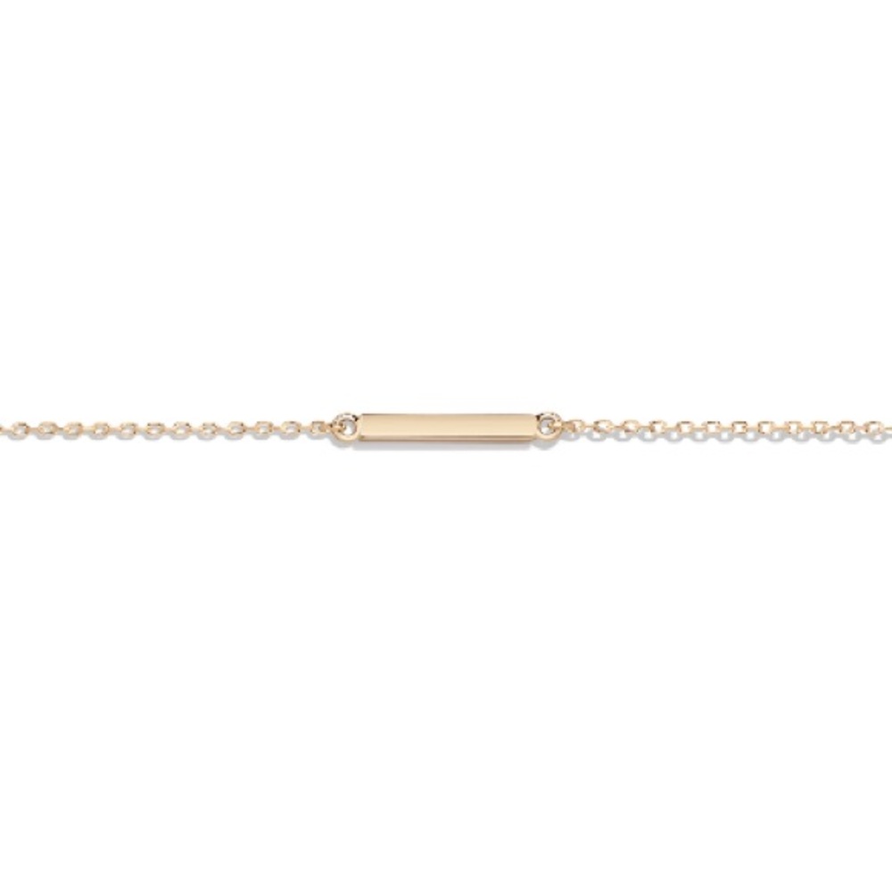 Aurate Gold Bar anklet 14k solid yellow gold